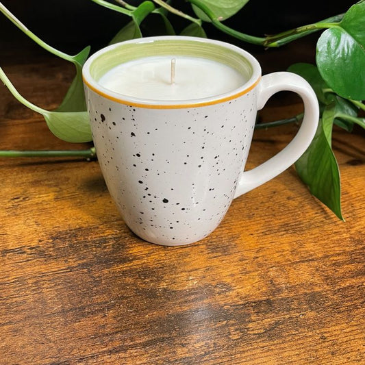 Oliva Corona Blue Flower Mug Candle | Sunshine