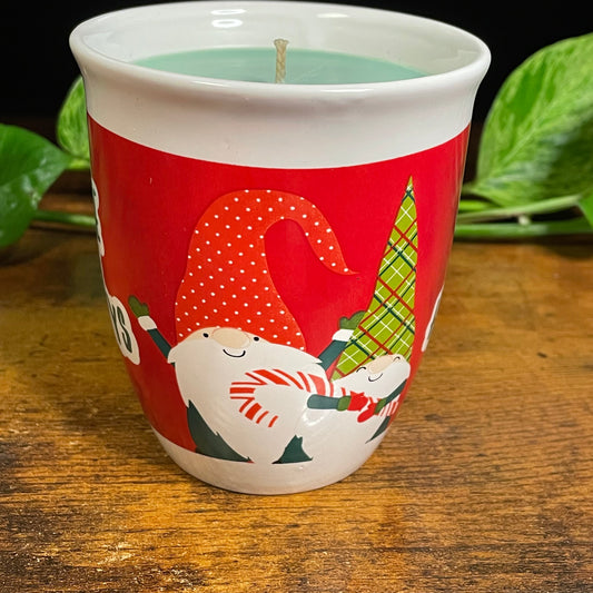 Gnome for the Holidays Mug Candle | Christmas Hearth