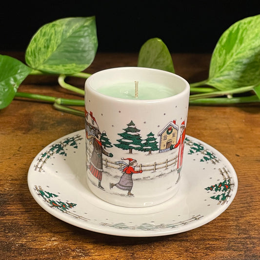 Studio Nova Christmas Skating Espresso Cup Candle | Balsam & Cedar