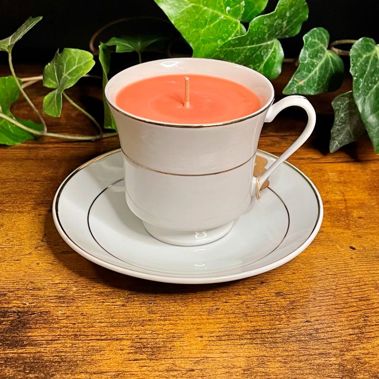 Royal Pars Gold Rim Teacup Candle | Various Fragrances