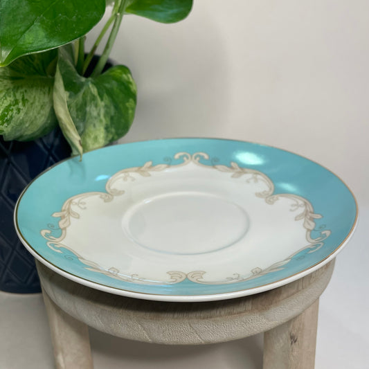 Blue Striped Porcelain Custom Teacup Candle | 5 oz.