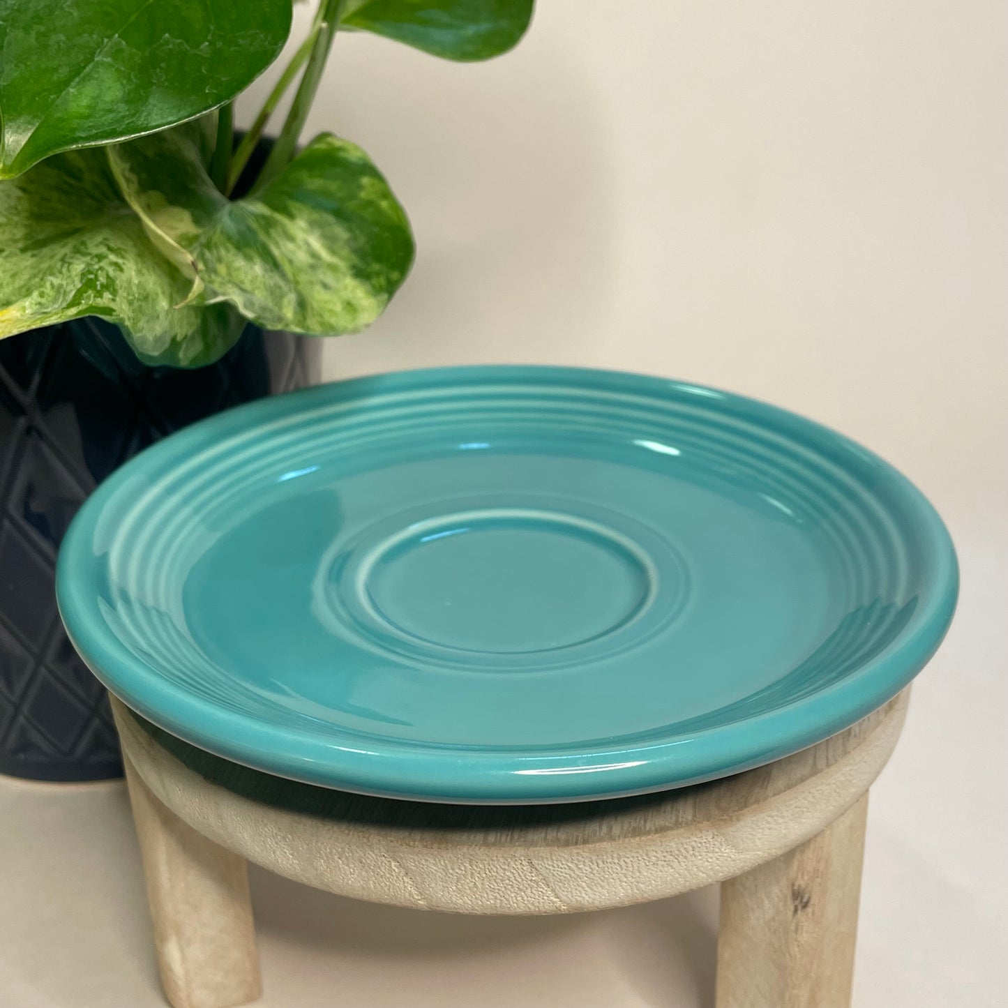 Vintage Fiestaware Homer Laughlin Teal Custom Teacup Candle | 5.5 oz.