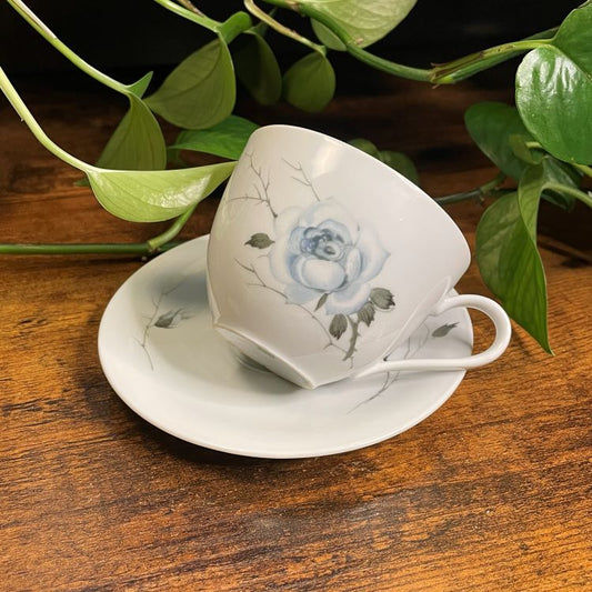 Seltmann Weiden Blue Roses Teacup Candle | Various Scents