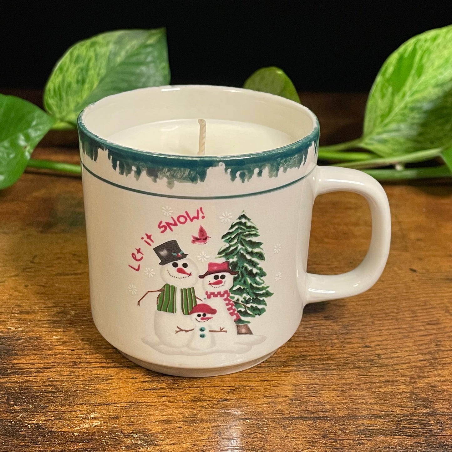 Atico Snowman "Let It Snow!" Teacup Candle | Balsam