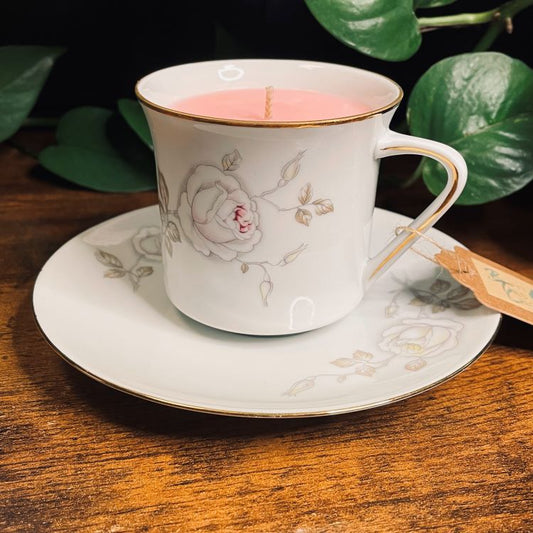 Johann Haviland Sweetheart Rose Teacup Candle | Various Scents