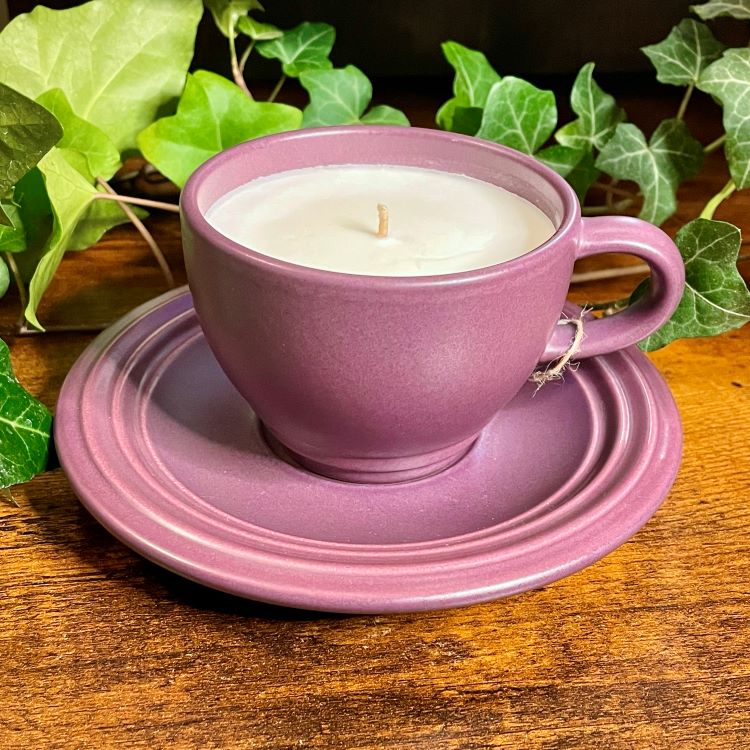 Pfaltzgraff Terrace Plum Teacup Candle | Cashmere Plum