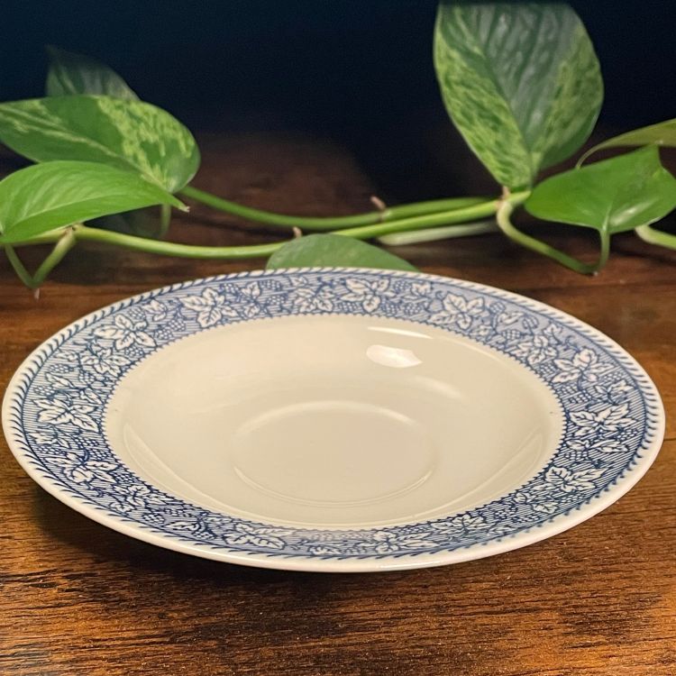 Vintage Shakespeare Country Blue Teacup Candle | Winter's Night