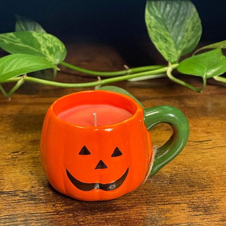 Mini Jack-o-Lantern Mini Mug Candle | Pumpkin Pie