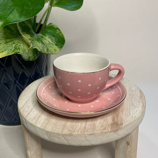 FAO Schwarz Pink Polka Dot Custom Teacup Candle | 1.5 oz.
