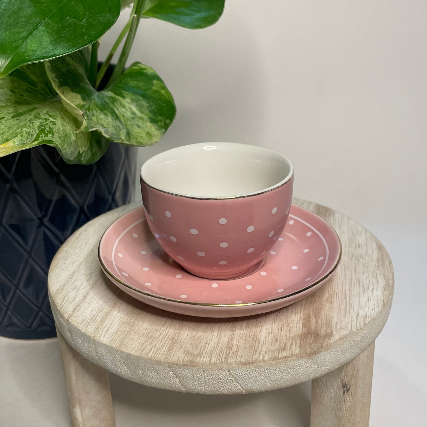 FAO Schwarz Pink Polka Dot Custom Teacup Candle | 1.5 oz.