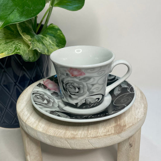 Lorren Home Trends Flower Espresso Cup Custom Candle | 2 oz.