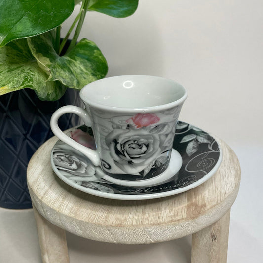 Lorren Home Trends Flower Espresso Cup Custom Candle | 2 oz.