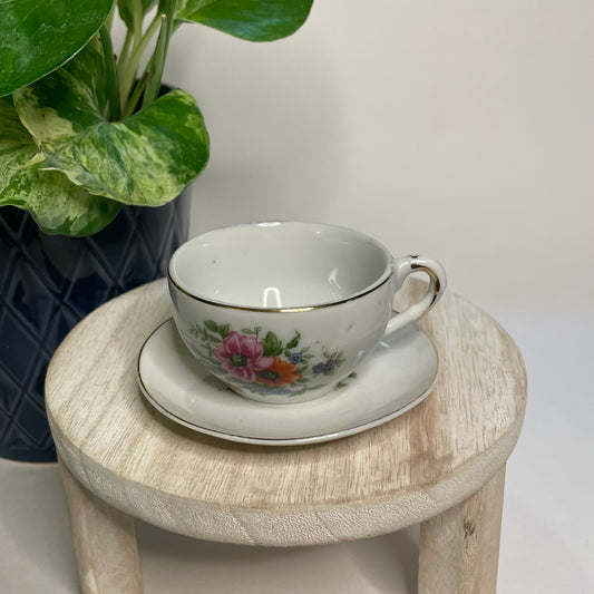 Vintage Florals Mini Teacup Custom Candle | 1.25 oz.