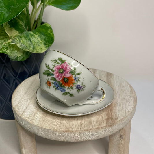 Vintage Florals Mini Teacup Custom Candle | 1.25 oz.