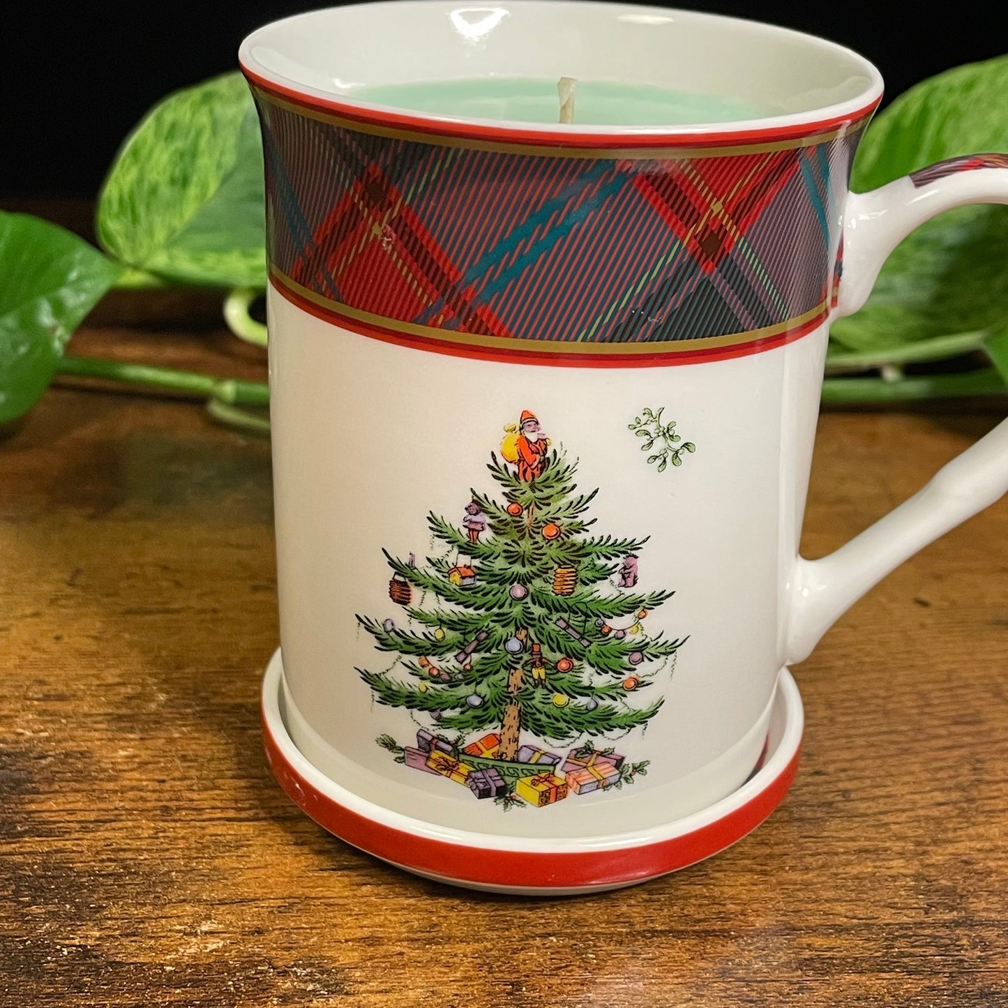 Spode Christmas Tree Coffee Mug Candle | Balsam & Cedar