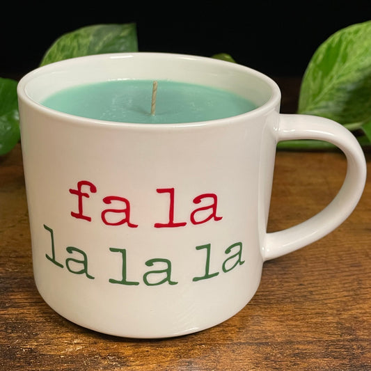 Threshold FA LA LA LA LA Mug Candle | Christmas Hearth