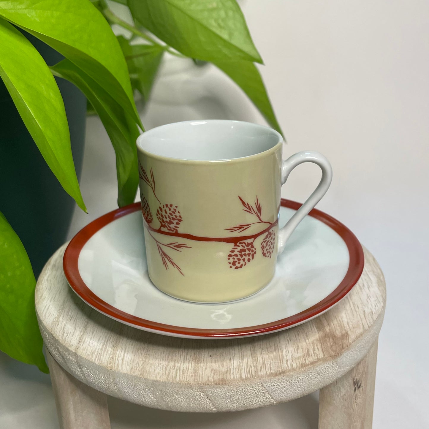 Pinecone Espresso Cup Custom Teacup Candle | 2.5 oz.
