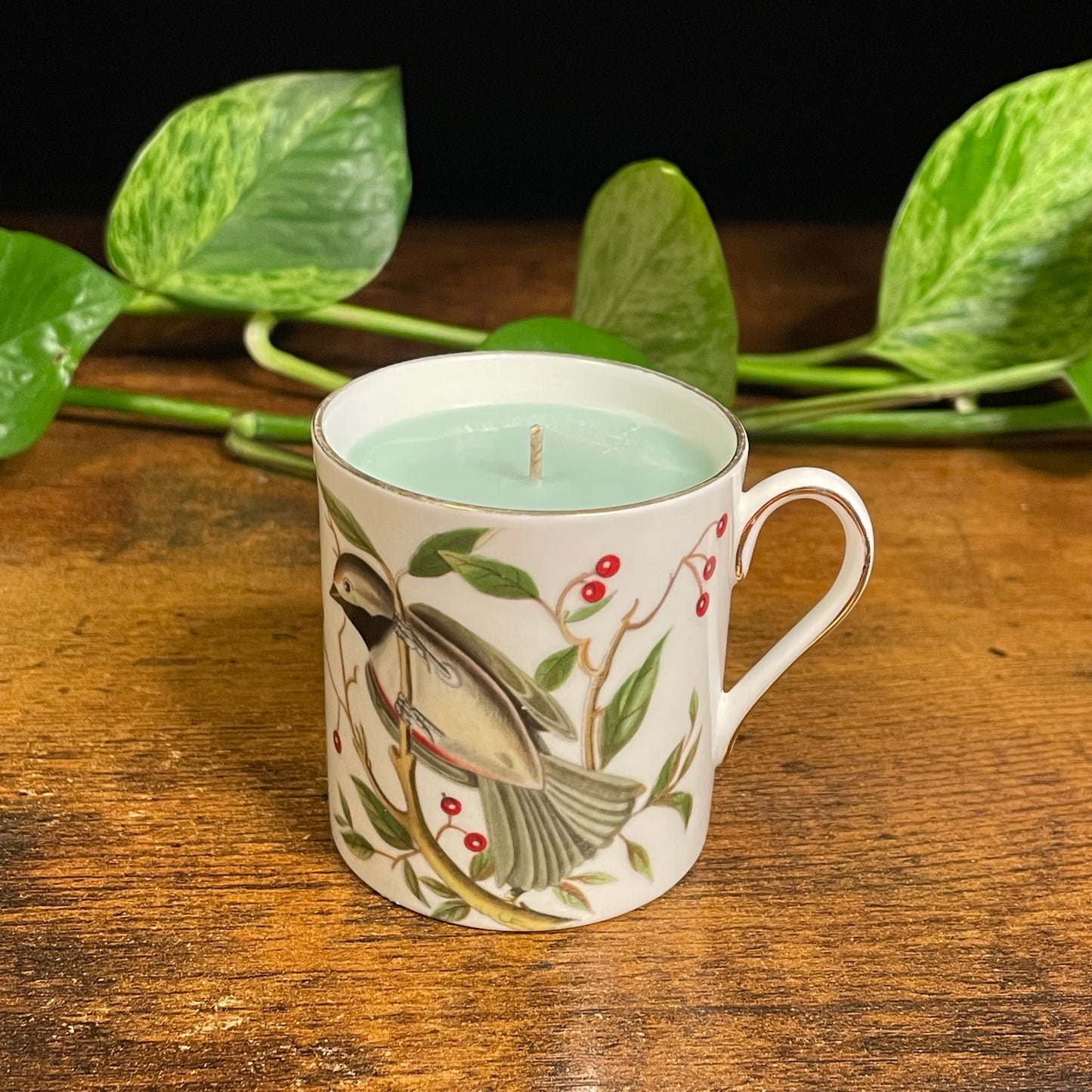 Royal Chelsea, Audubon Birds Swallow Espresso Cup Candle | Evergreen & Apple
