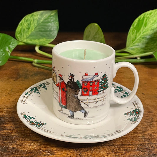 Studio Nova Christmas Skating Espresso Cup Candle | Balsam & Cedar