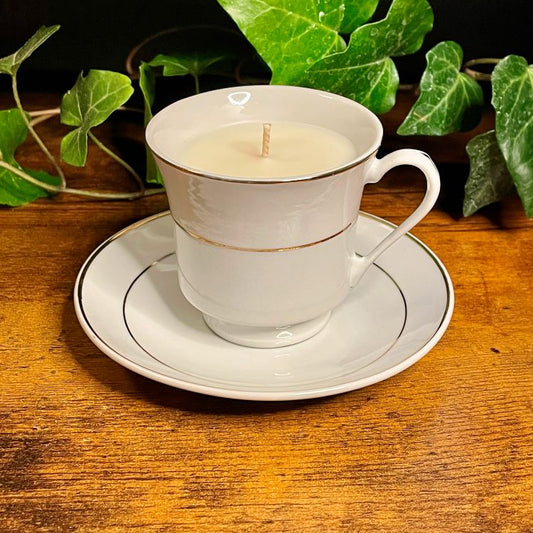 Royal Pars Gold Rim Teacup Candle | Various Fragrances