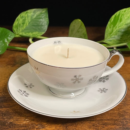 Empress China Dawn Snowflakes Teacup Candle | Various Fragrances