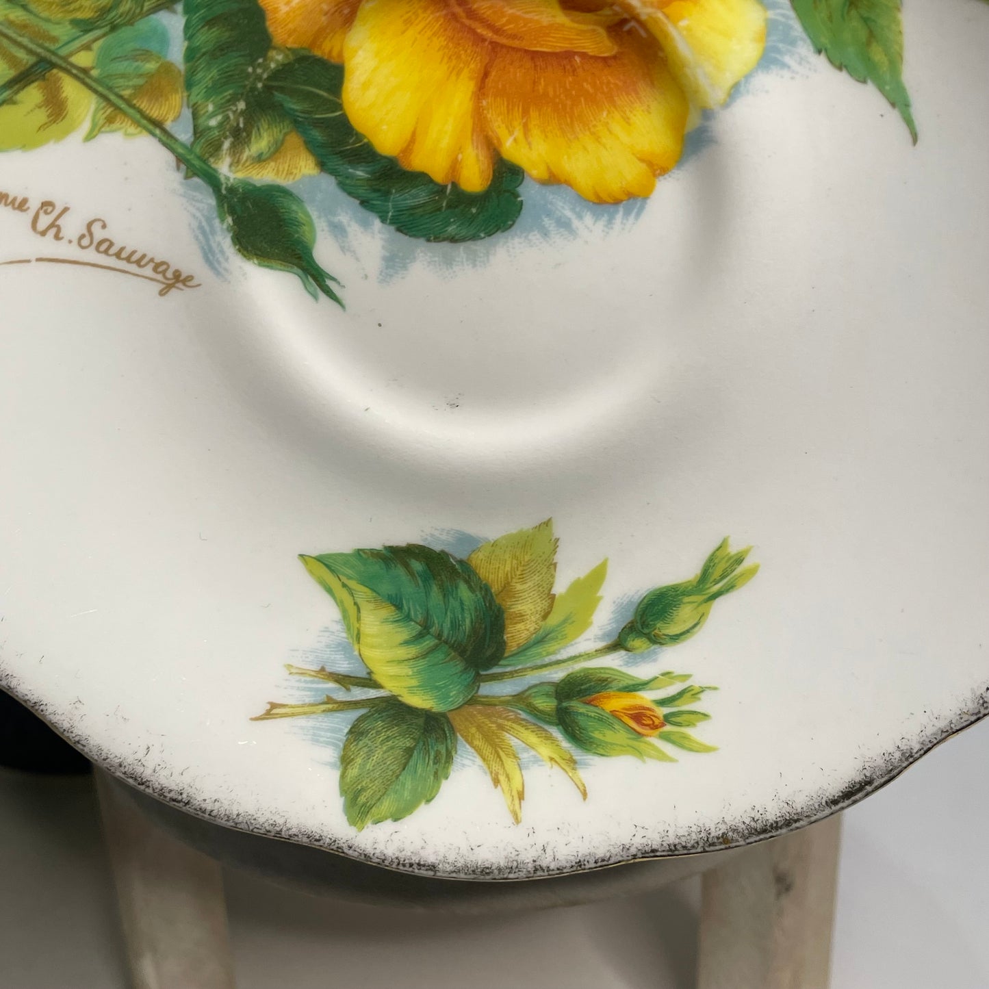 Pale Yellow Roses Custom Teacup Candle | 4 oz.