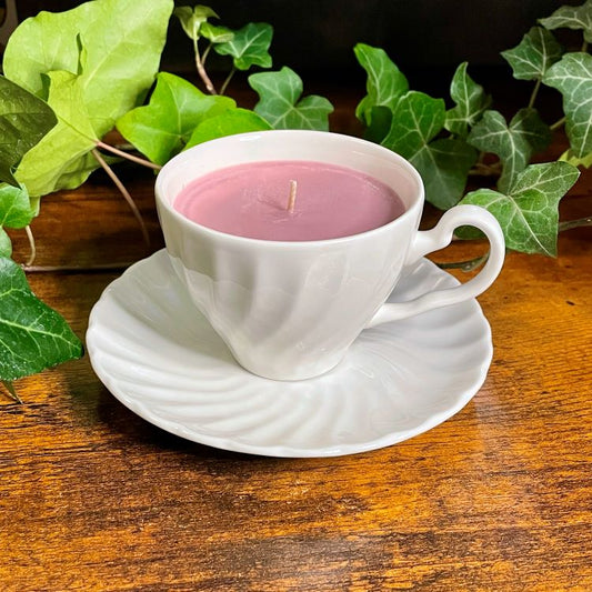 Johnson Bros. Scalloped White Teacup Candle | Various Scents