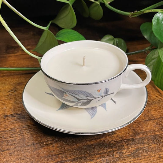 Homer Laughlin "Lotus Hai" Teacup Candle | Black Raspberry & Vanilla