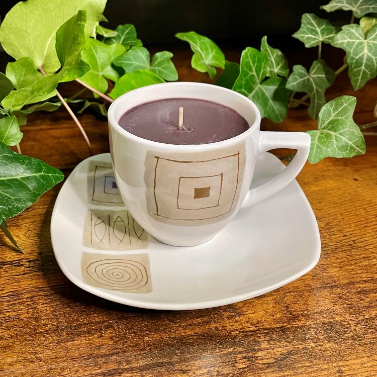 Rustic Drawing Teacup Candle | Autumn Spice