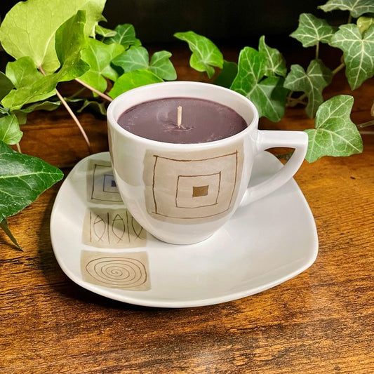 Rustic Drawing Teacup Candle | Autumn Spice
