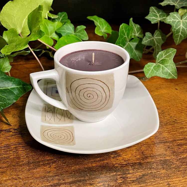 Rustic Drawing Teacup Candle | Autumn Spice