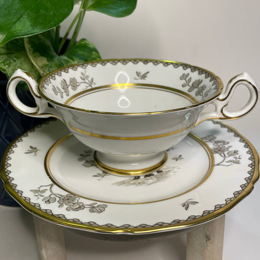 Ming Blossom Footed Double-Handle Teacup Candle | 5 oz.
