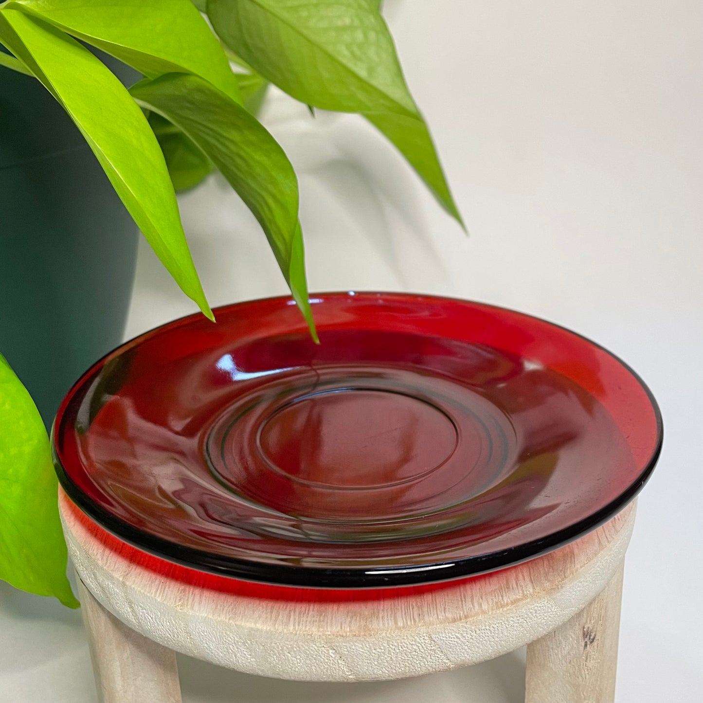 Anchor Hocking Ruby Red Glass Teacup Candle | 5.5 oz.