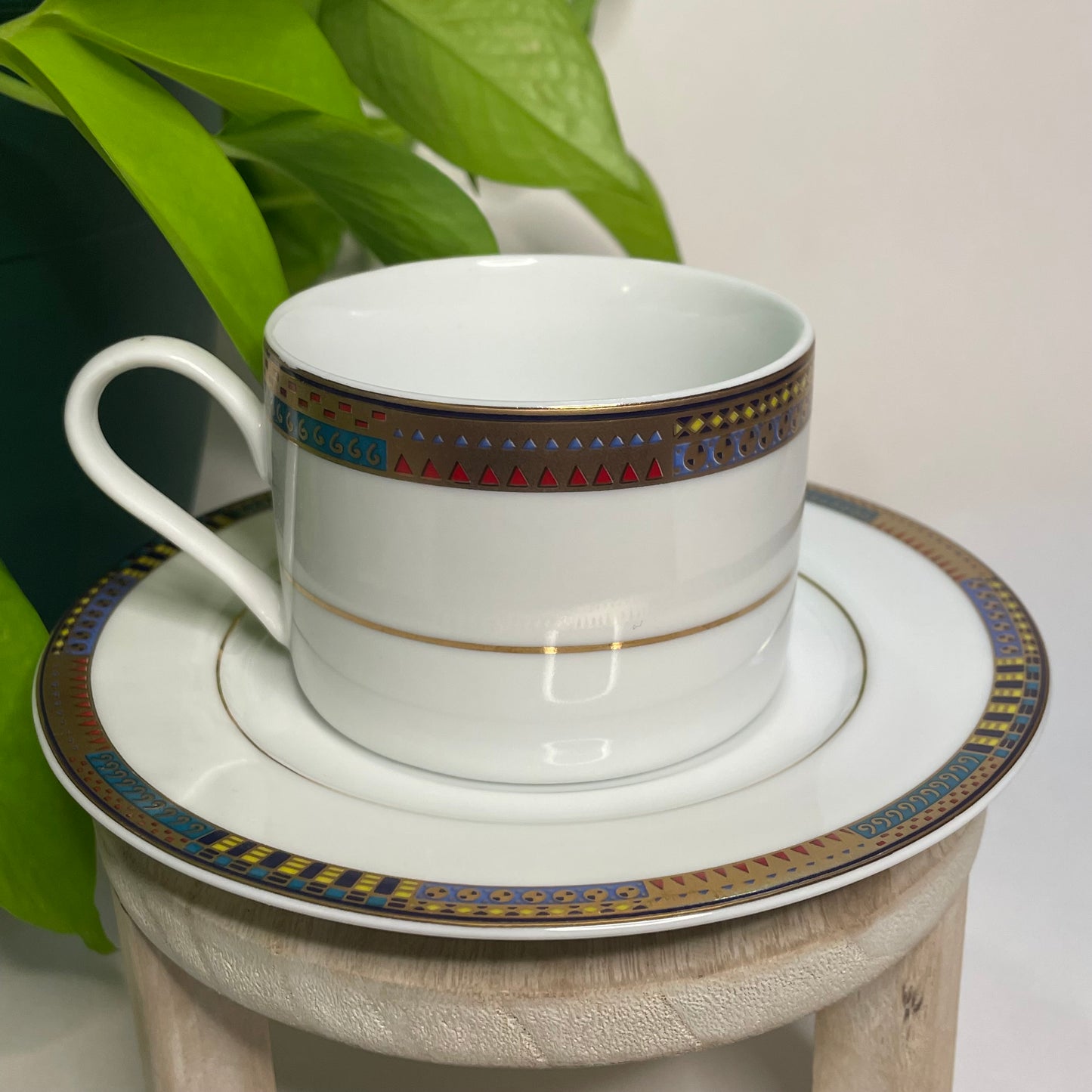 PTS International Interiors Ambassador Pattern Custom Teacup Candle | 6 oz.