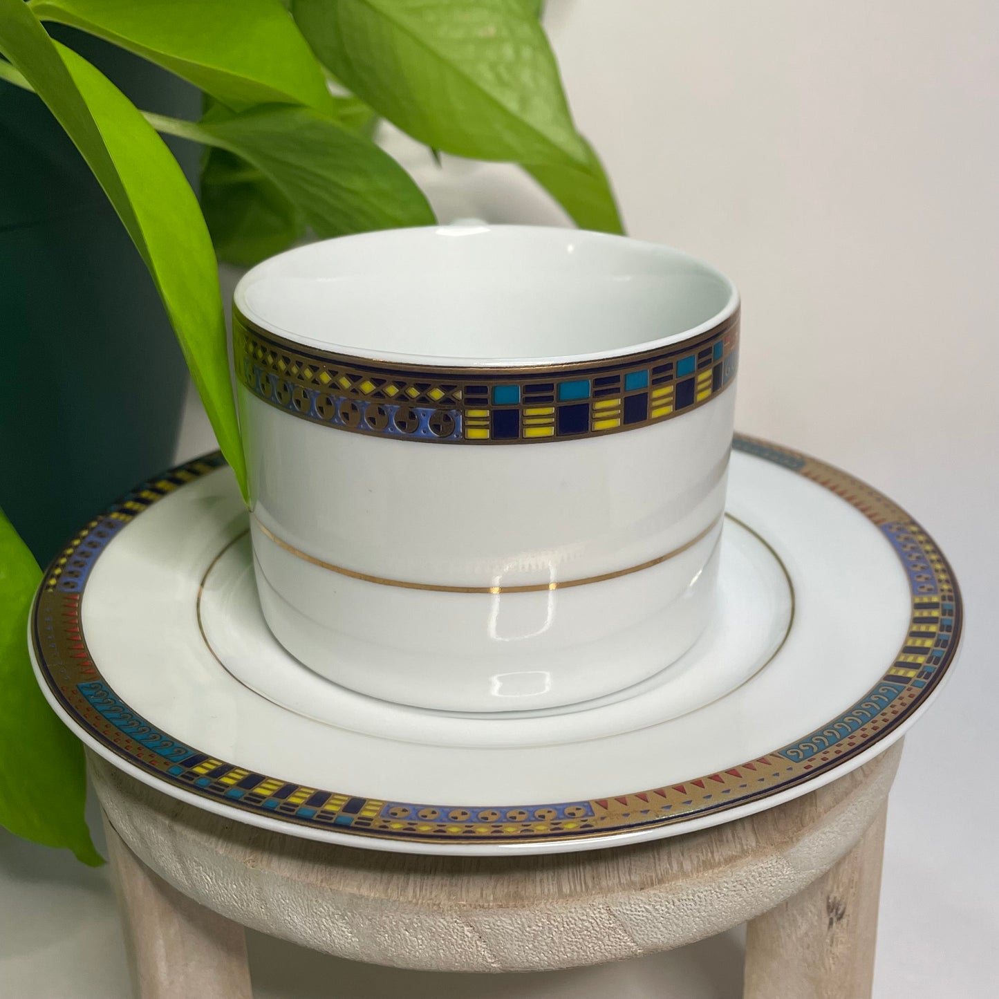 PTS International Interiors Ambassador Pattern Custom Teacup Candle | 6 oz.