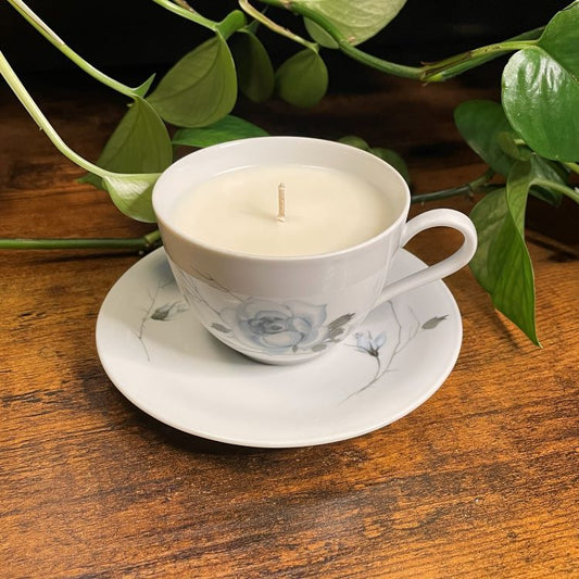Seltmann Weiden Blue Roses Teacup Candle | Various Scents