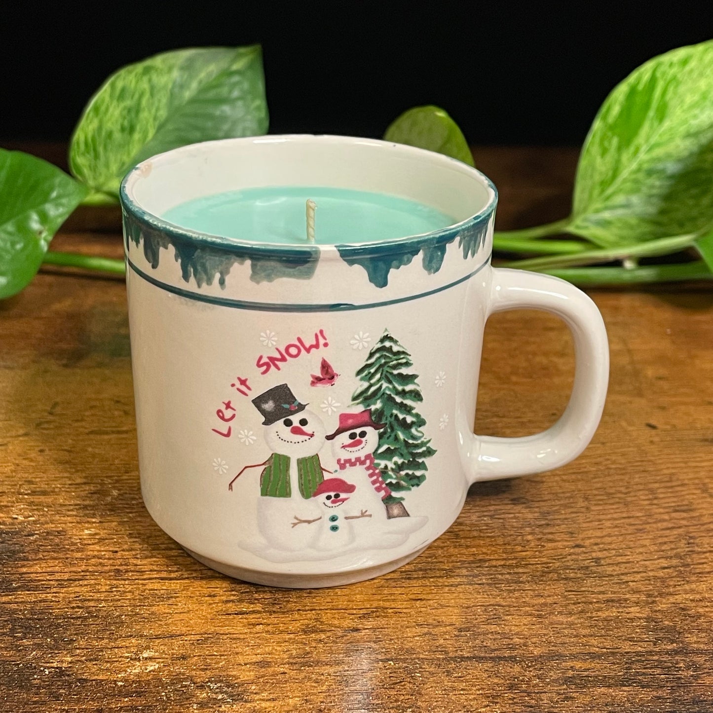 Atico Snowman "Let It Snow!" Teacup Candle | Balsam