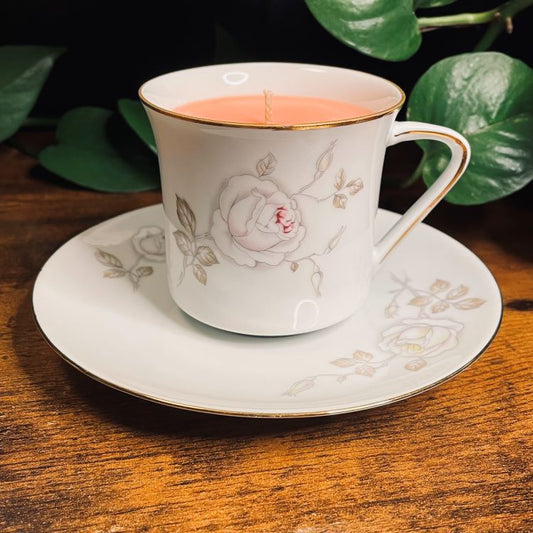 Johann Haviland Sweetheart Rose Teacup Candle | Various Scents