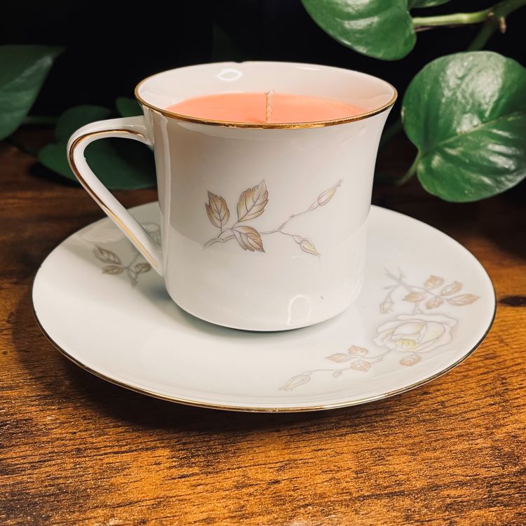 Johann Haviland Sweetheart Rose Teacup Candle | Various Scents