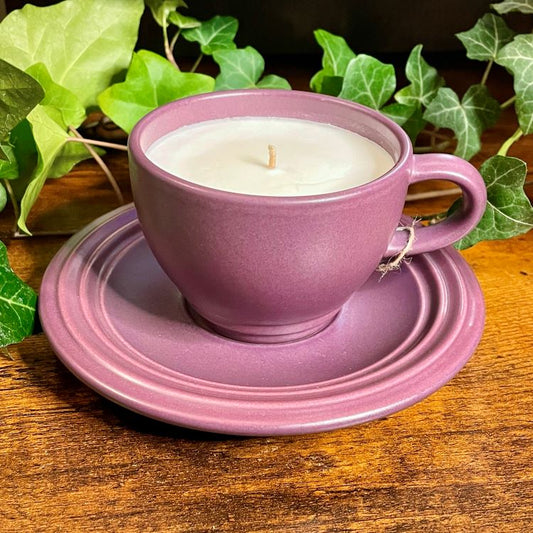 Pfaltzgraff Terrace Plum Teacup Candle | Cashmere Plum