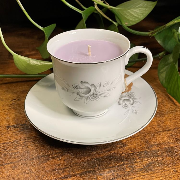 Sango Silver Rose Teacup Candle | Various Fragrances