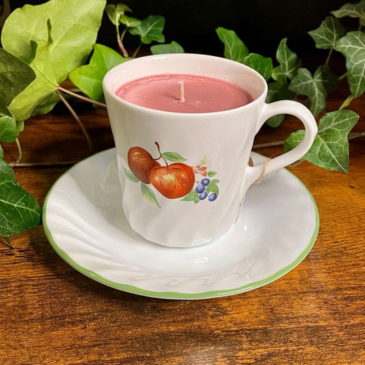 Corelle Chutney Teacup Candle | Pomegranate Cider
