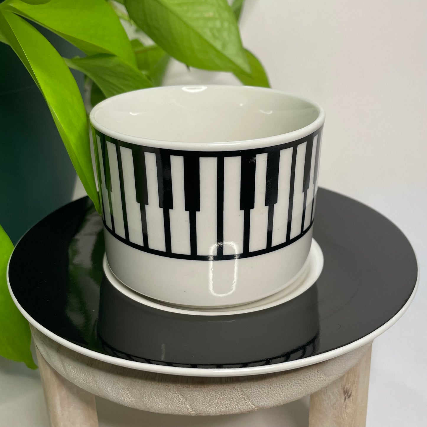 Vintage 1998 Piano Key Custom Teacup Candle | 7 oz.
