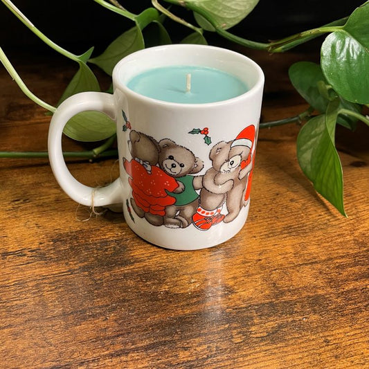 Teddy Bear Christmas Mug Candle | Fraser Fir