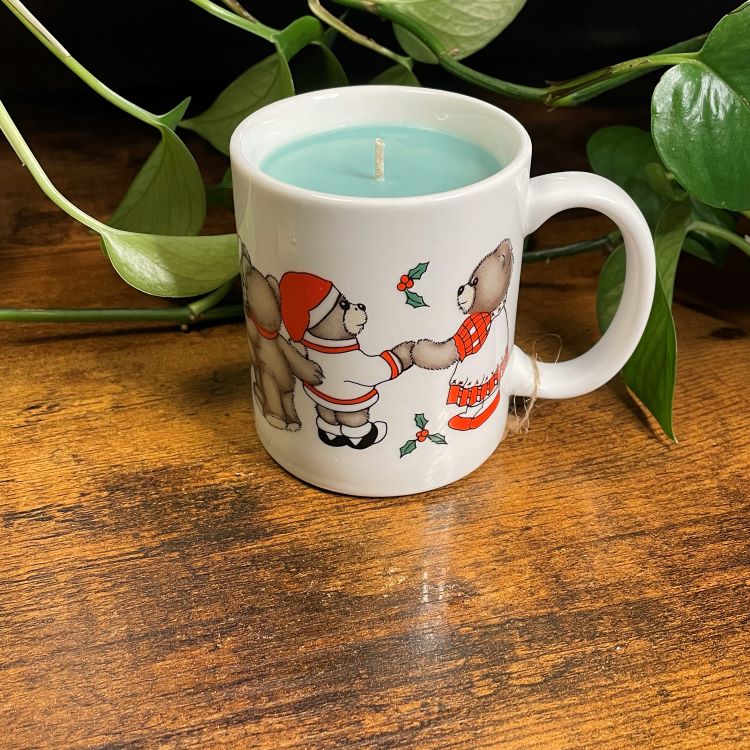Teddy Bear Christmas Mug Candle | Fraser Fir