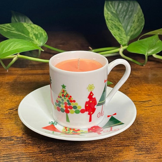 Diafano Christmas Collection Espresso Cup Candle | Persimmon Citron