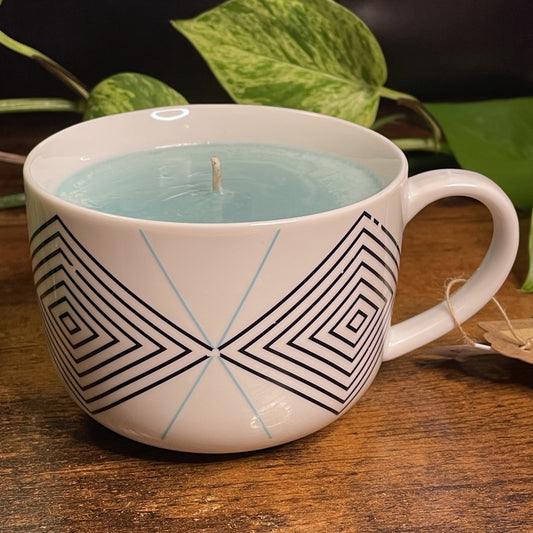 Cheeky I Help End Hunger Coffee Mug Candle | Gingham