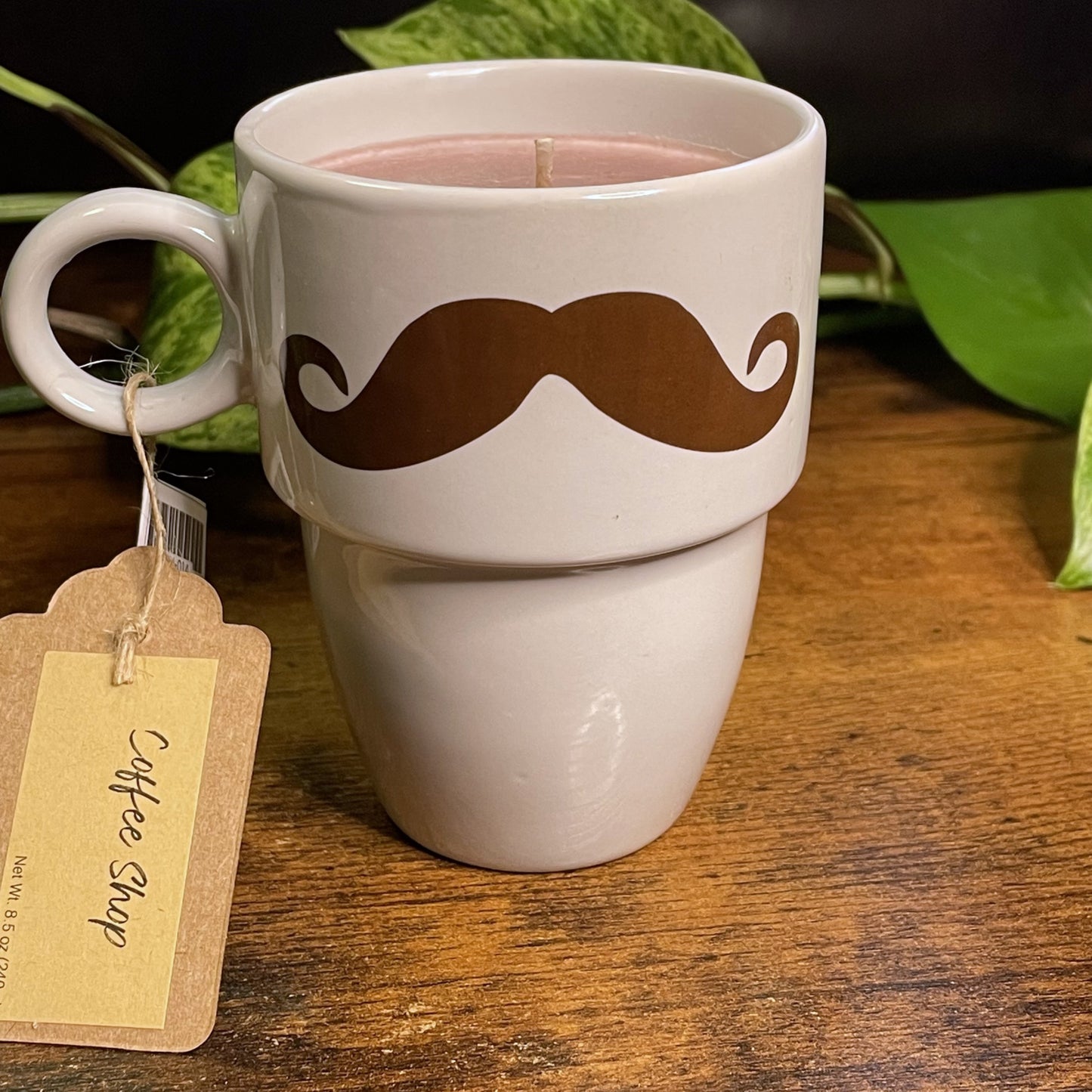 Mr. Mustache Coffee Mug Candle | Coffee Shop