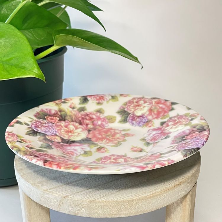 Floral with Rim Handle Custom Teacup Candle | 6.5 oz.