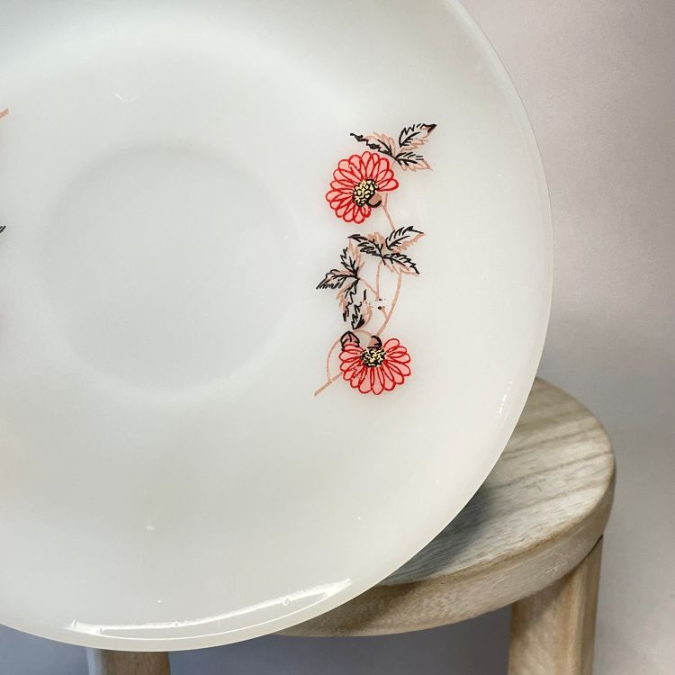 Vintage Fire King Anchor Hocking Fleurette Milk Glass Custom Teacup Candle | 4 oz.